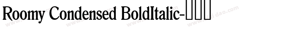 Roomy Condensed BoldItalic字体转换
